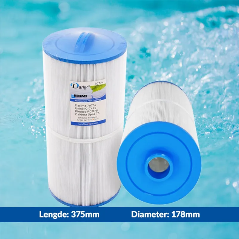 Spa filter 75 sq. ft. u/ gjenger, vaskbart (Caldera)