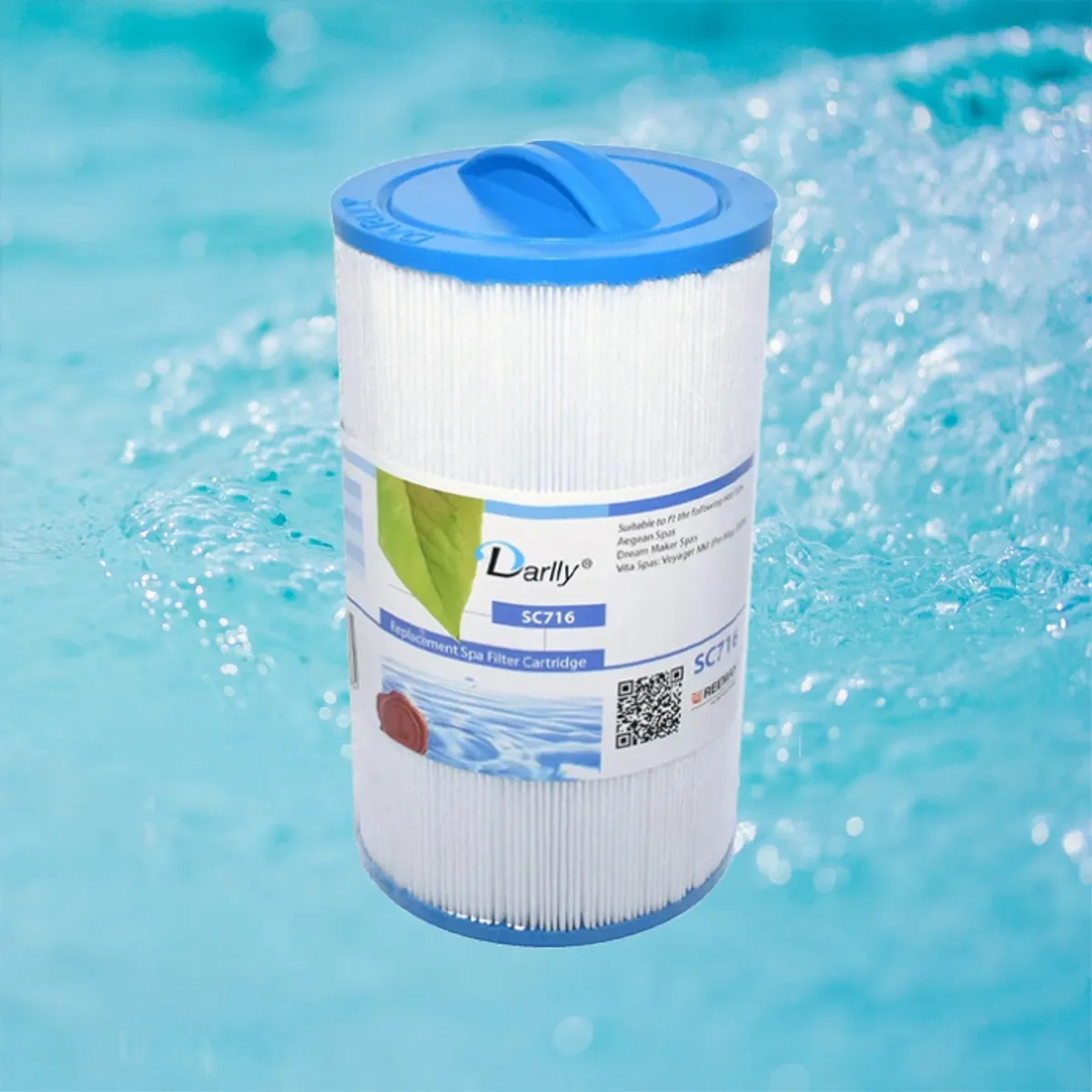 Spa filter 25 sq. ft. fingjenget, vaskbart  (4pk - spar 25%!)