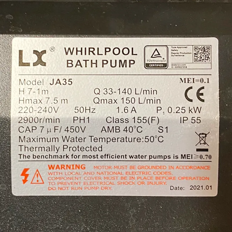 Sirkulasjonspumpe LX-JA 35