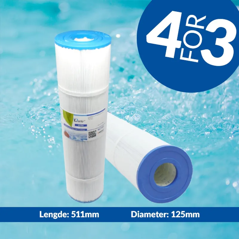 Spa filter 75 sq. ft. u/ gjenger, vaskbart, Coast / Hydropool (4-pk)